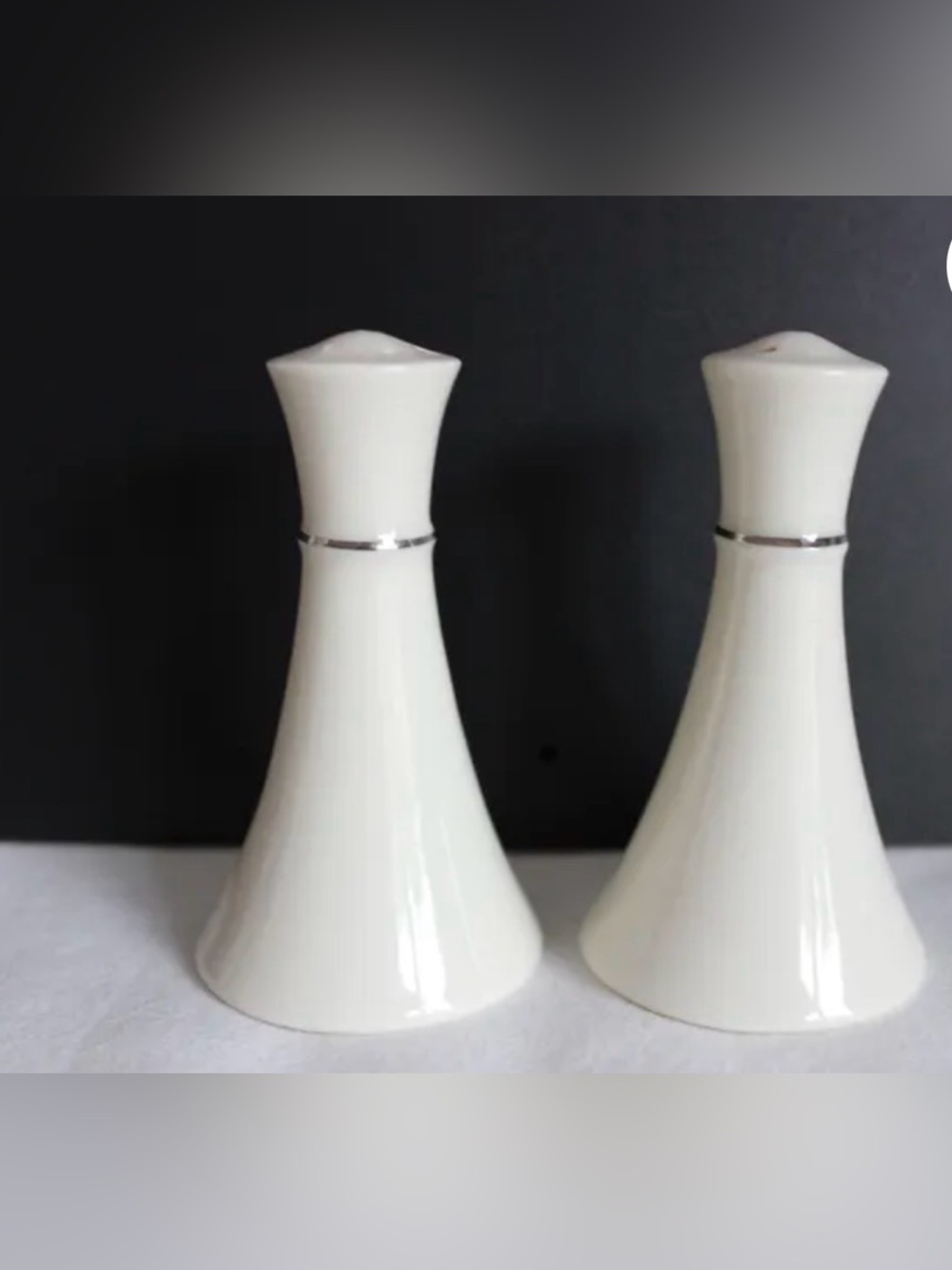 Lenox  Miramar Collection Platinum Salt and Pepper Shakers